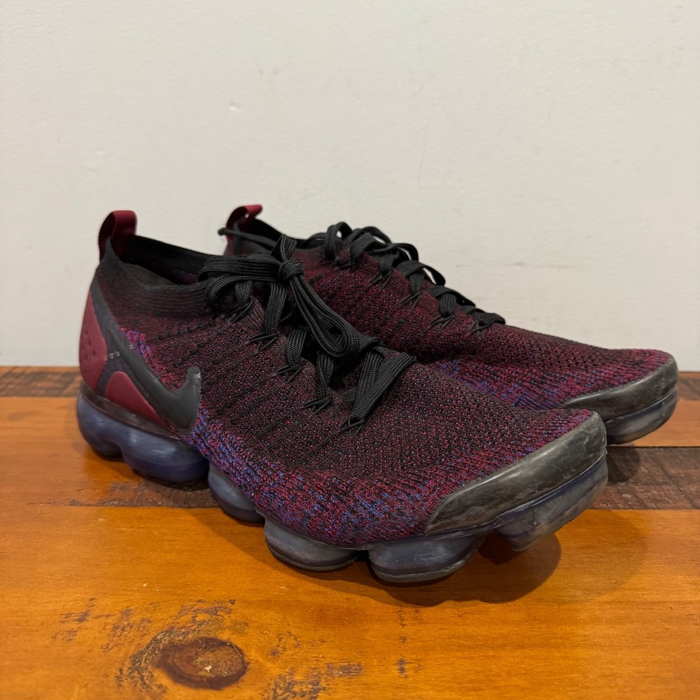 Nike Air VaporMax 2 Flyknit Mens 12 Team Red Racer Blue Running Shoes Sneakers - Picture 1 of 8